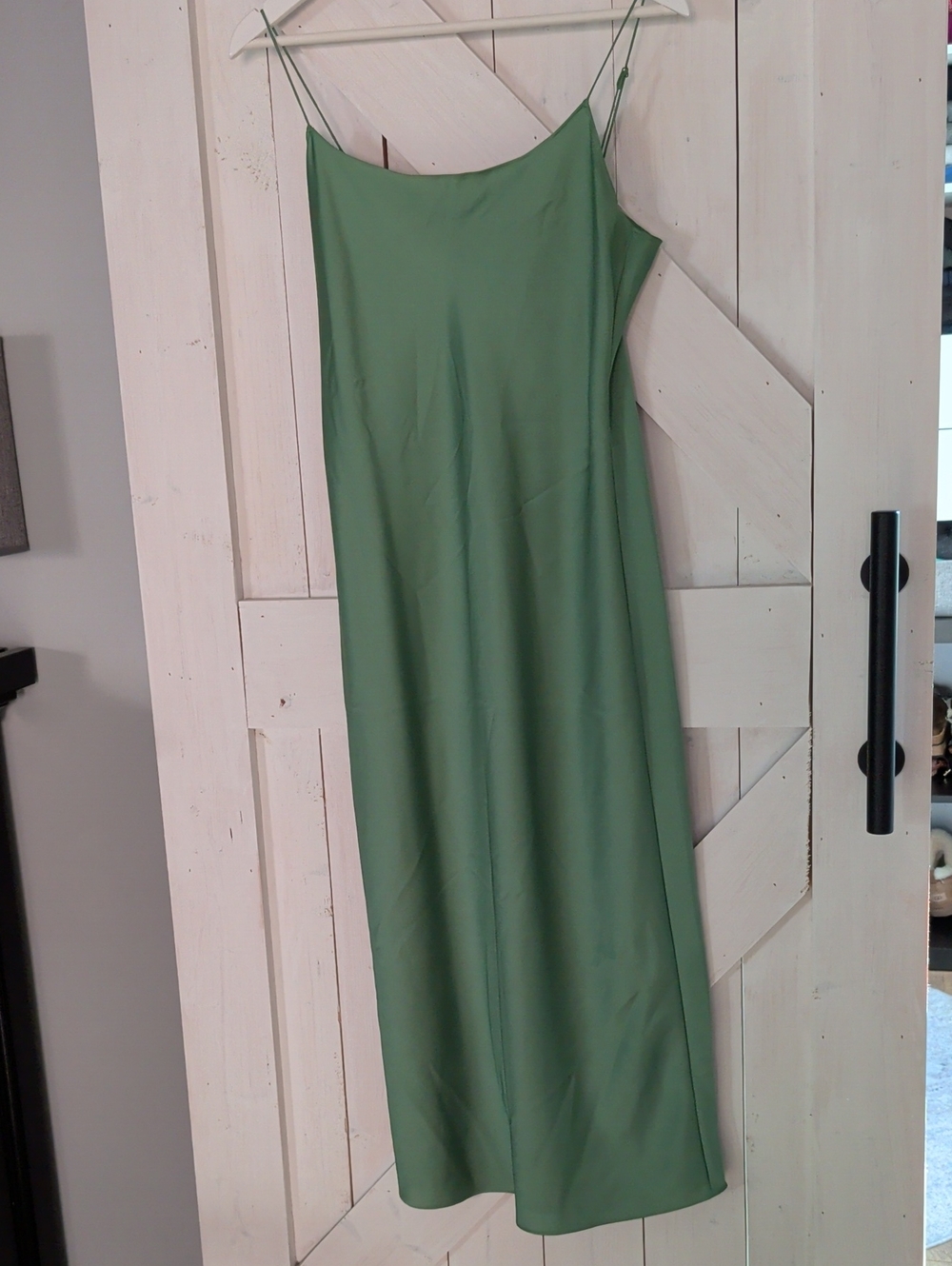 J. Crew Olive Green Slip Midi Dress
